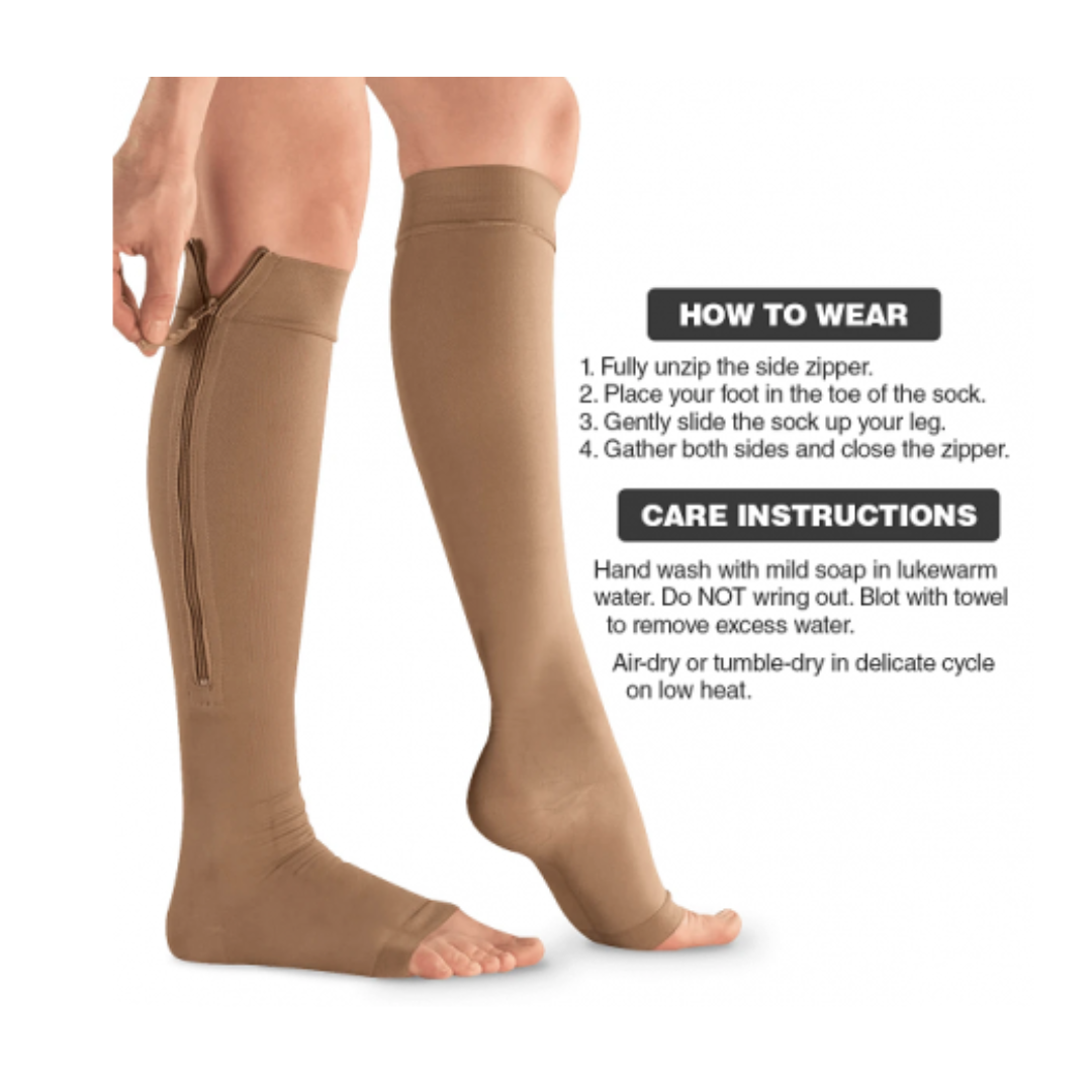 Medtex Class-2 Cotton compression stockings for Varicose Veins - Knee/Thigh  Length
