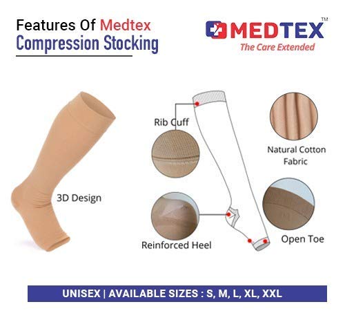 Medtex Zipper Compression Stockings,Class-2, Microfiber fabric,Insert –  Medtex India