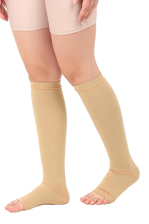 Custom Medical Compression Stockings for Varicose Veins | COTTON FABRIC | HIGH COMPRESSION | With Stitching | Unisex | Breathable |