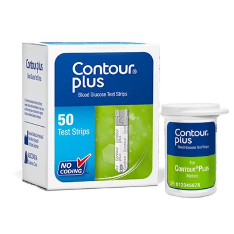 Contour Plus Glucometer Strips - 50 Count (Multicolor)