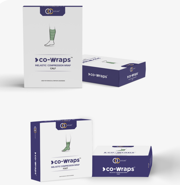 Co Wraps Inelastic compression wraps - Calf & Foot, for Lhymphedema,Chronic venous ulcers